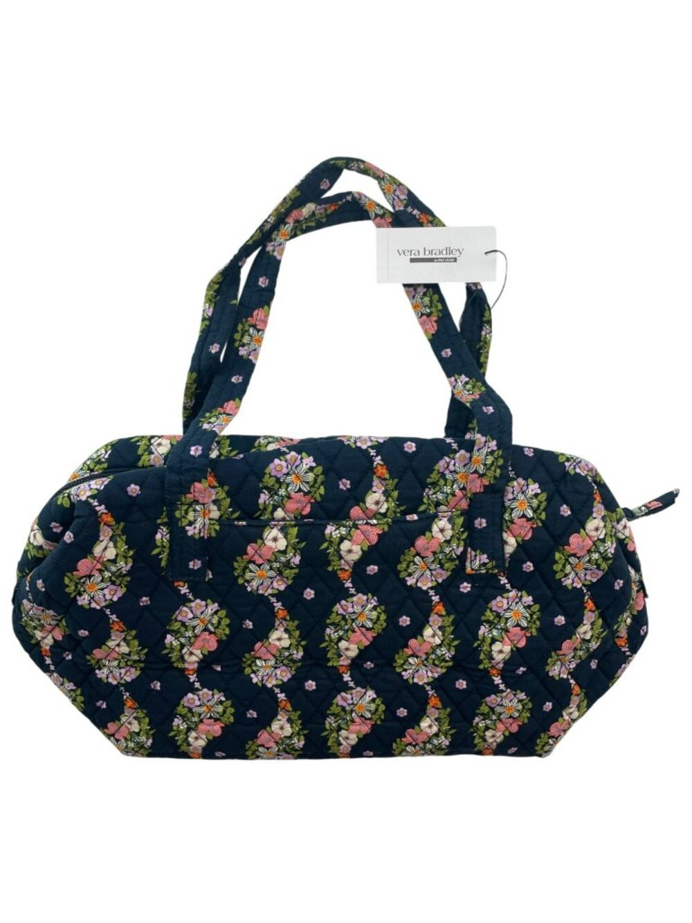 Vera Bradley Paisley Rain Slouchy Satchel Quilted Cotton Floral Tote Bag NWT